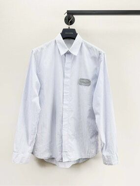 🚩steal Dior Light Blue Pinstripe Dress Shirt